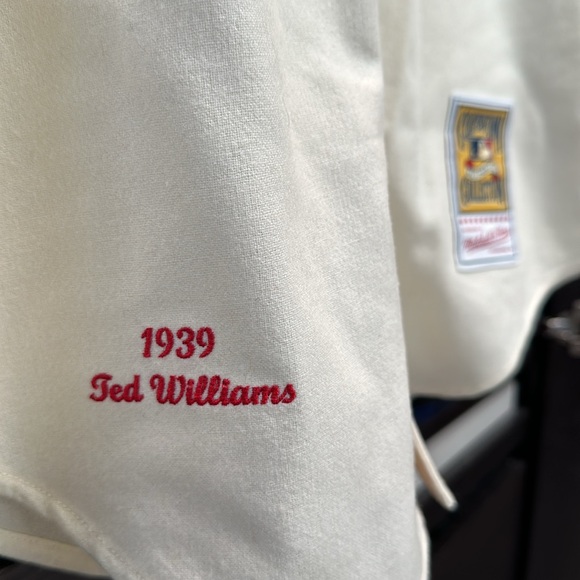 Ted Williams Boston Red Sox Mitchell & Ness 1939 Authentic MLB Jersey - Cream - Picture 7 of 11